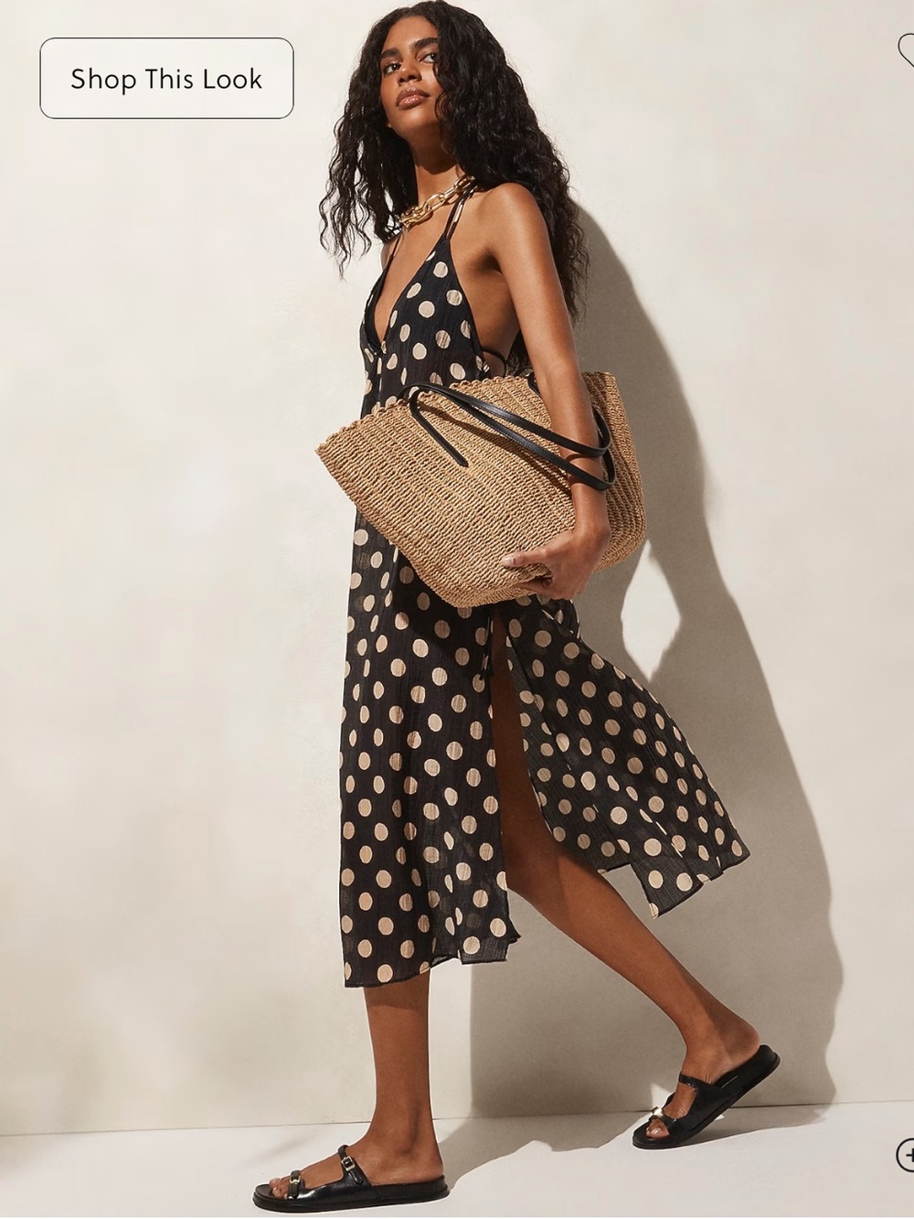 Jcrew Crinkle side-tie dress in dot print
Black off white medium - Picture 2 of 6